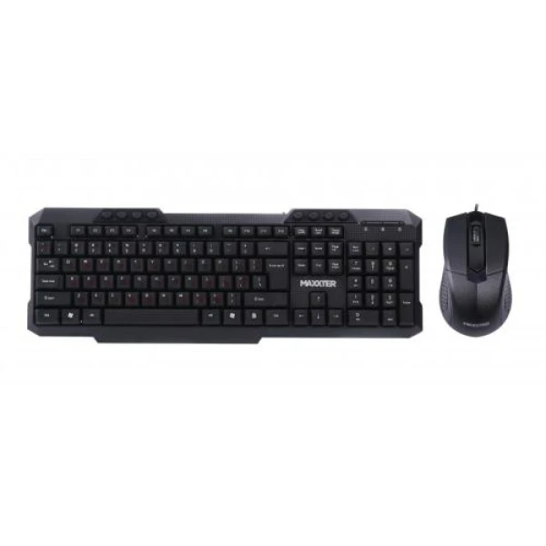 Комплект Maxxter KMS-CM-02-UA (клавіатура+миша) Black, USB