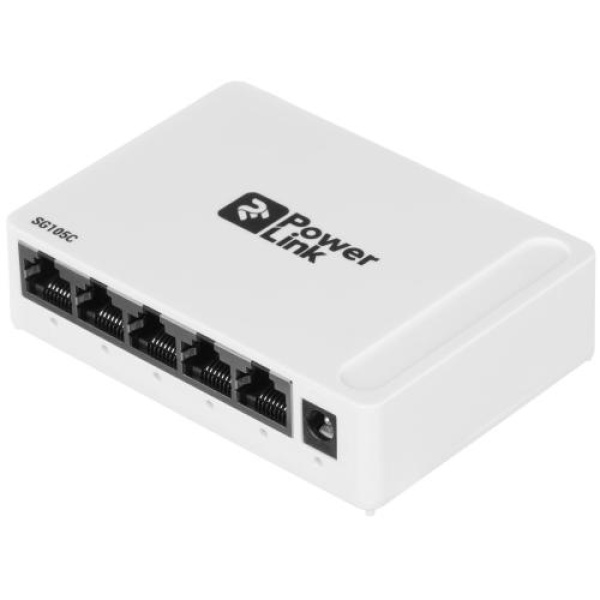 Комутатор 2E PowerLink SG105C, White, некерований, 5x10/100/1000BaseT