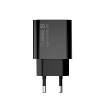 Мережевий зарядний пристрій ColorWay, Black, 1xUSB-C/PD, 1xUSB/QC3.0, 3A, 20W (CW-CHS025QPD-BK) - Зображення 2