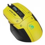 Миша Bloody W70 Max, Punk Yellow, USB, оптична (сенсор MAX BC3332-A), 100-10000 dpi, RGB підсвічування (5 профілів), 11 кнопок, ніжки X'Glide, 1.8 м