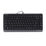 Клавіатура A4Tech FKS11 "Fstyler", Black/Grey, USB, компактний розмір, кнопки Natural_A Shape, 12 мультимедійних кнопок, захист від бризок, 1.5 м, UA/RU/US