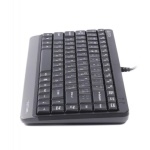 Клавіатура A4Tech FKS11 "Fstyler", Black/Grey, USB, компактний розмір, кнопки Natural_A Shape, 12 мультимедійних кнопок, захист від бризок, 1.5 м, UA/RU/US - Зображення 3