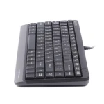 Клавіатура A4Tech FKS11 "Fstyler", Black/Grey, USB, компактний розмір, кнопки Natural_A Shape, 12 мультимедійних кнопок, захист від бризок, 1.5 м, UA/RU/US - Зображення 3
