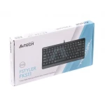 Клавіатура A4Tech FKS11 "Fstyler", Black/Grey, USB, компактний розмір, кнопки Natural_A Shape, 12 мультимедійних кнопок, захист від бризок, 1.5 м, UA/RU/US - Зображення 4