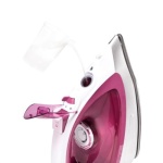 Праска Holmer HIТ-2640, White/Pink, 2600W, кераміка, паровий удар 140 г/хв, постійна подача пари 40 г/хв, вертикальне відпарювання, очищення від накипу - Зображення 4