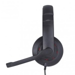 Навушники Gemix HP-220MV, Black/Red, 2 x Mini jack (3.5мм), накладні, регулятор гучності, кабель 1.8 м - Зображення 2