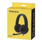 Навушники Gemix HP-220MV, Black/Red, 2 x Mini jack (3.5мм), накладні, регулятор гучності, кабель 1.8 м - Зображення 6