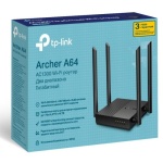 Роутер TP-LINK Archer A64, Black, Wi-Fi 5, до 1267 Mb/s, 2.4/5GHz, 4 LAN 10/100/1000 Mb/s, RJ45 10/100/1000Mb/s, 4 зовнішні антени - Зображення 4