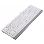 Клавіатура A4Tech FKS10 "Fstyler", White/Grey, USB, кнопки Natural_A Shape, 12 мультимедійних кнопок, захист від бризок, 1.5 м, UA/RU/US - Зображення 2