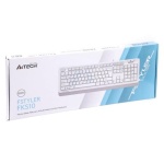 Клавіатура A4Tech FKS10 "Fstyler", White/Grey, USB, кнопки Natural_A Shape, 12 мультимедійних кнопок, захист від бризок, 1.5 м, UA/RU/US - Зображення 4