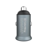 Автомобільний зарядний пристрій ColorWay, Grey, 2xUSB, QC3.0, 2.4A, 36W (CW-CHA036Q-GR) - Зображення 4