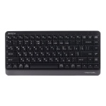 Клавіатура бездротова A4Tech FBK11 "Fstyler", Black/Grey, Bluetooth / USB 2.4GHz, компактний розмір, 12 мультимедійних кнопок, захист від бризок, до 4-х пристроїв, 2xAAA, UA/RU/US