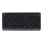 Клавіатура бездротова A4Tech FBK11 "Fstyler", Black/Grey, Bluetooth / USB 2.4GHz, компактний розмір, 12 мультимедійних кнопок, захист від бризок, до 4-х пристроїв, 2xAAA, UA/RU/US