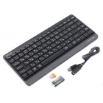 Клавіатура бездротова A4Tech FBK11 "Fstyler", Black/Grey, Bluetooth / USB 2.4GHz, компактний розмір, 12 мультимедійних кнопок, захист від бризок, до 4-х пристроїв, 2xAAA, UA/RU/US - Зображення 2