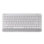 Клавіатура бездротова A4Tech FBK11 "Fstyler", White/Grey, Bluetooth / USB 2.4GHz, компактний розмір, 12 мультимедійних кнопок, захист від бризок, до 4-х пристроїв, 2xAAA, UA/RU/US