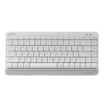 Клавіатура бездротова A4Tech FBK11 "Fstyler", White/Grey, Bluetooth / USB 2.4GHz, компактний розмір, 12 мультимедійних кнопок, захист від бризок, до 4-х пристроїв, 2xAAA, UA/RU/US