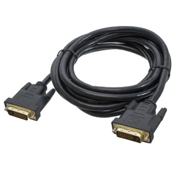Кабель DVI-D (M) - DVI-D (M), 3 м, Black, Patron, 24/24 (PN-DVI-DVI-30)