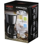 Кавоварка Ardesto FCM-D2100, Black, 900W, крапельна, резервуар 1.2л - Зображення 4