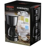Кавоварка Ardesto FCM-D2100, Black, 900W, крапельна, резервуар 1.2л - Зображення 4