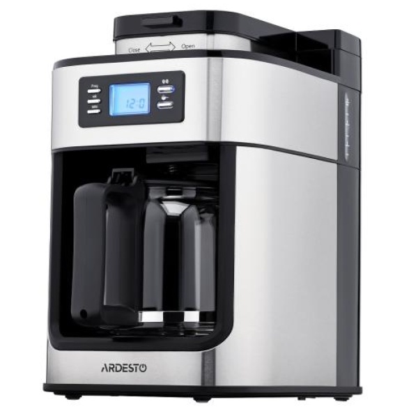 Кавоварка Ardesto YCM-D1200, 1050W, крапельна, 1.2 л, дисплей, вбуд. кавомолка