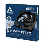 Вентилятор 140 мм, Arctic P14 PWM PST CO, Black, 140х140х27 мм, PWM, 200-1700 об/хв, 4-pin, гідравлічний підшипник (ACFAN00126A) - Зображення 6