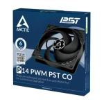 Вентилятор 140 мм, Arctic P14 PWM PST CO, Black, 140х140х27 мм, PWM, 200-1700 об/хв, 4-pin, гідравлічний підшипник (ACFAN00126A) - Зображення 6