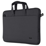 Сумка 16" Trust Bologna Slim, Black, поліестер, 41 x 29 x 2 см (24447)