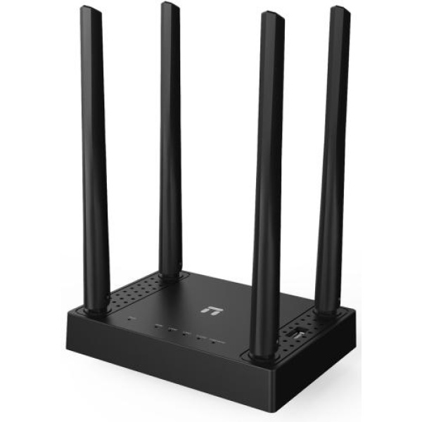 Роутер Netis N5 AC1200, Wi-Fi 802.11b/g/n/a/ac, до 1200 Mb/s, 2.4GHz/5GHz, 2 LAN 10/100 Mb/s, RJ45 10/100 Mb/s (FE), 4 зовнішні незнімні антени, USB 2.0