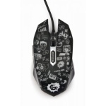 Миша Gembird MUS-6B-GRAFIX-01, оптика, Black USB, 3600 DPI, підсвічування
