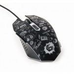 Миша Gembird MUS-6B-GRAFIX-01, оптика, Black USB, 3600 DPI, підсвічування - Зображення 2