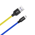 Кабель USB AM - Lightning, 1 м, Yellow/Blue, ColorWay, 2.4A (CW-CBUL052-BLY) - Зображення 2
