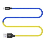 Кабель USB AM - Lightning, 1 м, Yellow/Blue, ColorWay, 2.4A (CW-CBUL052-BLY) - Зображення 3