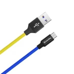 Кабель USB 2.0 AM - microUSB (5P), 1 м, Yellow/Blue, ColorWay, 2.4A (CW-CBUM052-BLY) - Зображення 2