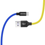 Кабель USB 2.0 AM - microUSB (5P), 1 м, Yellow/Blue, ColorWay, 2.4A (CW-CBUM052-BLY) - Зображення 4