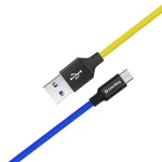 Кабель USB 2.0 AM - microUSB (5P), 1 м, Yellow/Blue, ColorWay, 2.4A (CW-CBUM052-BLY) - Зображення 5