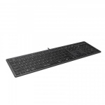 Клавіатура A4Tech FX60 "Fstyler", Black/Grey, USB, біле LED підсвічування, ультратонка, перемикачі Scissor, 12 мультимедійних кнопок, захист від бризок, 1.5 м, UA/RU/US - Зображення 3