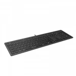 Клавіатура A4Tech FX60 "Fstyler", Black/Grey, USB, біле LED підсвічування, ультратонка, перемикачі Scissor, 12 мультимедійних кнопок, захист від бризок, 1.5 м, UA/RU/US - Зображення 3