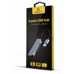 Хаб USB Cablexpert UHB-U3P1U2P3-01, Grey, USB 3.1 - 1xUSB 3.1 / 3xUSB 2.0, кабель 12 см, алюмінієвий корпус - Зображення 2