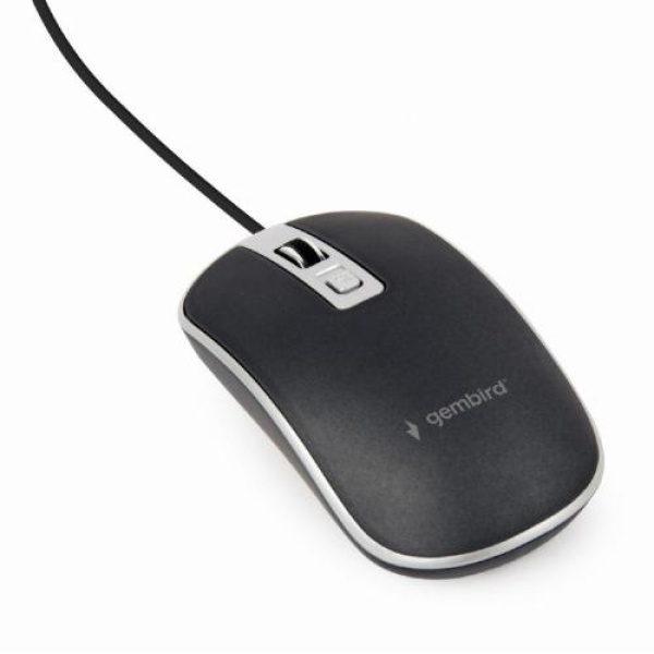 Миша Gembird MUS-4B-06-BS Black-Grey, Optical, USB, 1200 dpi