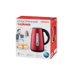 Електрочайник Ardesto EKL-F300R, Red, 1.7л, 2200Вт, нержавіюча сталь/ пластик, захист від перегріву та автоматичне відключення при відсутності води - Зображення 5