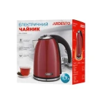Електрочайник Ardesto EKL-F340R, Red, 2200 Вт, 1.7 л, дисковий, індикатор роботи, корпус пластик/метал, захист від перегріву та автоматичне відключення при відсутності води - Зображення 5