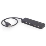 Хаб USB Gembird UHB-U2P4-06, Black, USB 2.0 - 4xUSB 2.0, кабель 30 см