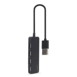 Хаб USB Gembird UHB-U2P4-06, Black, USB 2.0 - 4xUSB 2.0, кабель 30 см - Зображення 2