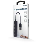Хаб USB Gembird UHB-U2P4-06, Black, USB 2.0 - 4xUSB 2.0, кабель 30 см - Зображення 3