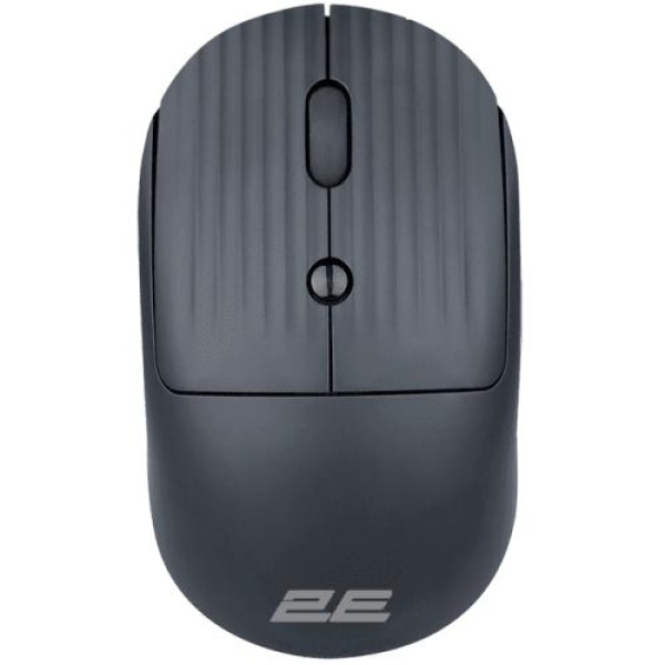 Миша бездротова 2E MF218 Silent, Black, Bluetooth / 2.4GHz USB, оптична, 800/1200/1600 dpi, 4 кнопки, до 10 м, 1хАА (2E-MF218WBK)