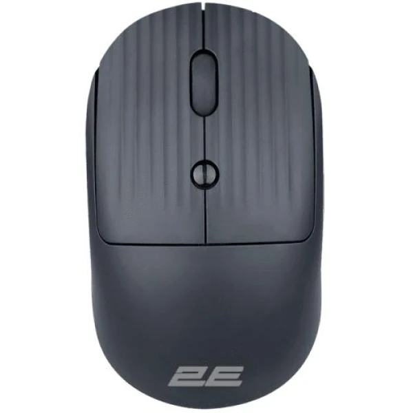 Миша бездротова 2E MF218 Silent, Black, Bluetooth / 2.4GHz USB, оптична, 800/1200/1600 dpi, 4 кнопки, до 10 м, 1хАА (2E-MF218WBK)