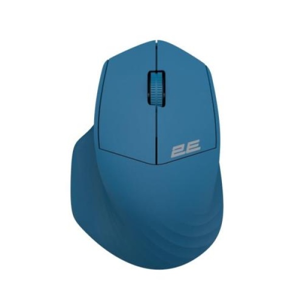 Миша бездротова 2E MF280 Silent, Blue, Bluetooth / USB (2.4GHz), оптична, 1600 dpi, 3 кнопки, до 10 м, 1xAA (2E-MF280WBL)