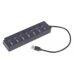 Хаб USB Gembird UHB-U3P1U2P6P-01, Grey, USB 3.1 - 1xUSB 3.1 / 6xUSB 2.0, кабель 50 см