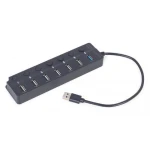 Хаб USB Gembird UHB-U3P1U2P6P-01, Grey, USB 3.1 - 1xUSB 3.1 / 6xUSB 2.0, кабель 50 см