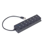 Хаб USB Gembird UHB-U3P1U2P6P-01, Grey, USB 3.1 - 1xUSB 3.1 / 6xUSB 2.0, кабель 50 см - Зображення 2